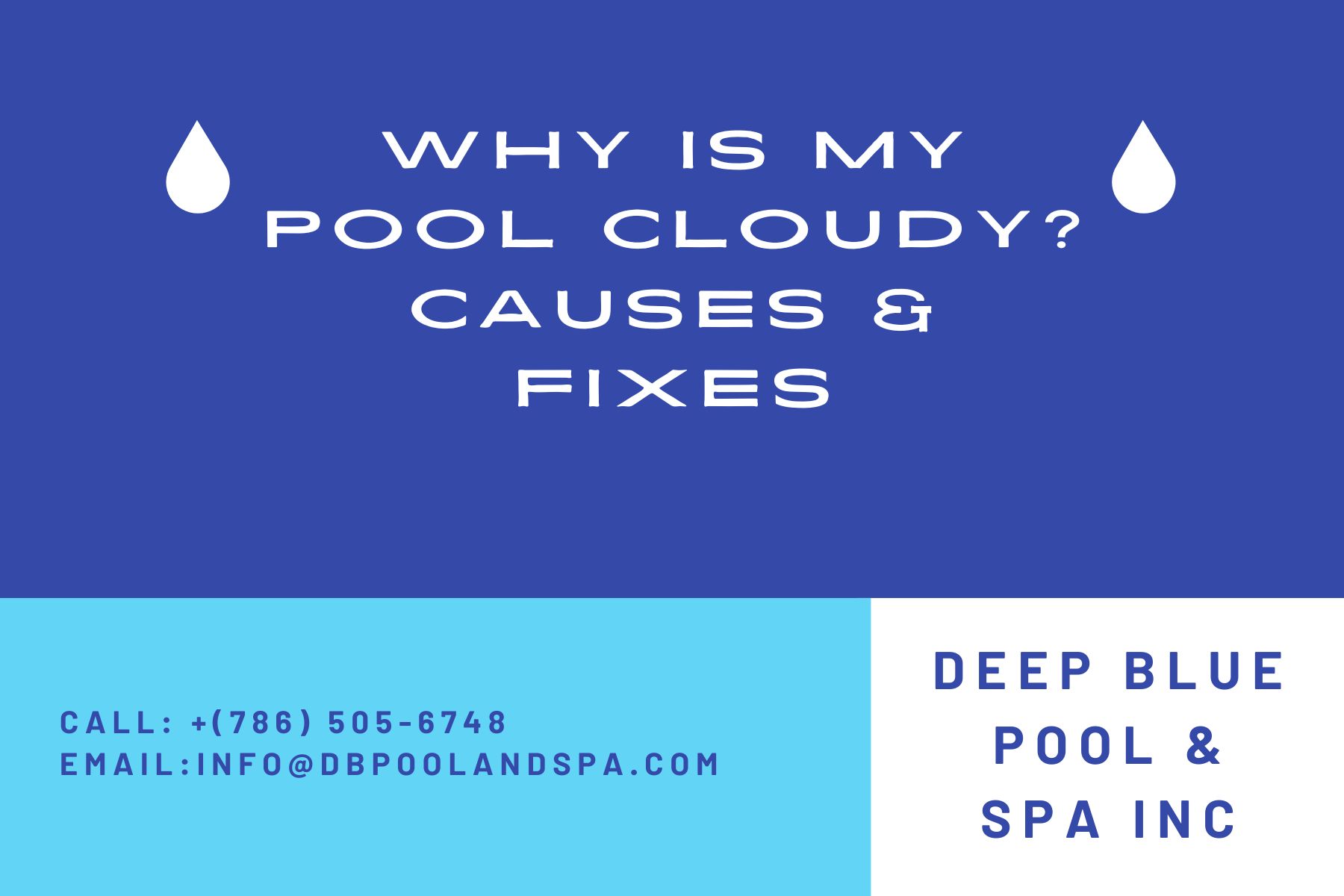 Why Is My Pool Cloudy Causes & Fixes By Deep Blue Pool And Spa