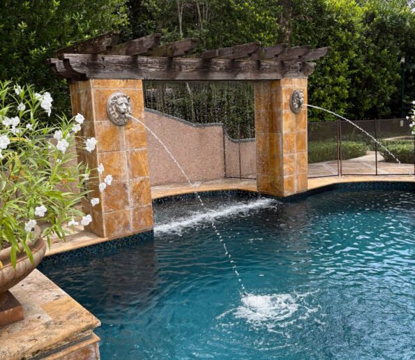 Pool water feature image created by DB pool and spa Inc in Miami