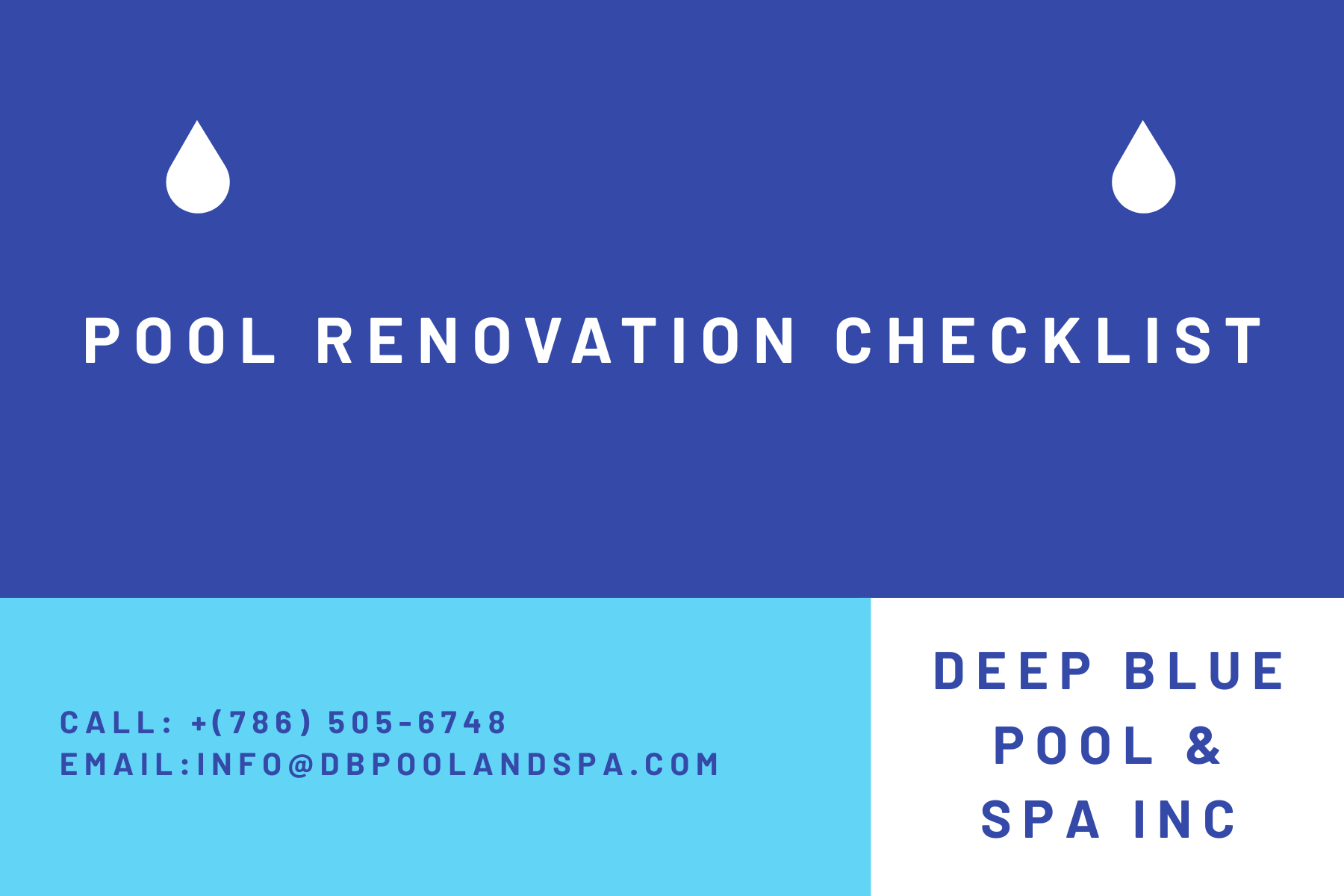 Pool Renovation Checklist